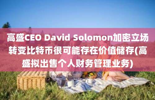 高盛CEO David Solomon加密立场转变比特币很可能存在价值储存(高盛拟出售个人财务管理业务)