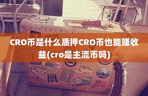 CRO币是什么质押CRO币也能赚收益(cro是主流币吗)