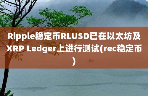 Ripple稳定币RLUSD已在以太坊及XRP Ledger上进行测试(rec稳定币)