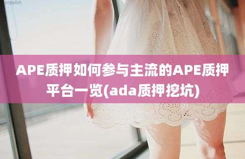 APE质押如何参与主流的APE质押平台一览(ada质押挖坑)