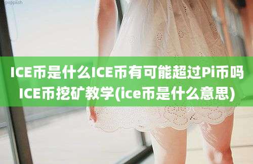 ICE币是什么ICE币有可能超过Pi币吗ICE币挖矿教学(ice币是什么意思)