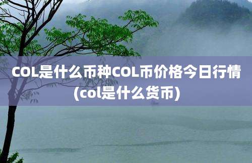 COL是什么币种COL币价格今日行情(col是什么货币)