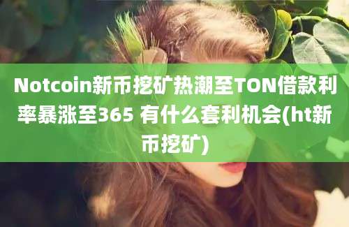 Notcoin新币挖矿热潮至TON借款利率暴涨至365 有什么套利机会(ht新币挖矿)