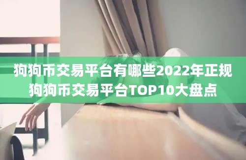 狗狗币交易平台有哪些2022年正规狗狗币交易平台TOP10大盘点