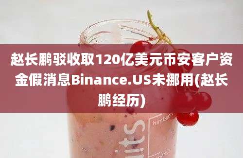 赵长鹏驳收取120亿美元币安客户资金假消息Binance.US未挪用(赵长鹏经历)