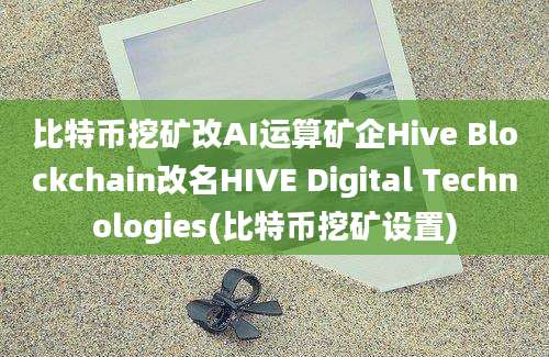 比特币挖矿改AI运算矿企Hive Blockchain改名HIVE Digital Technologies(比特币挖矿设置)