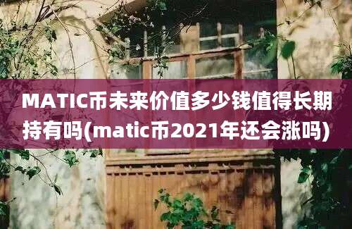 MATIC币未来价值多少钱值得长期持有吗(matic币2021年还会涨吗)