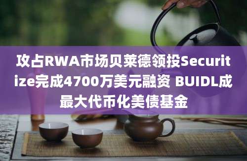 攻占RWA市场贝莱德领投Securitize完成4700万美元融资 BUIDL成最大代币化美债基金