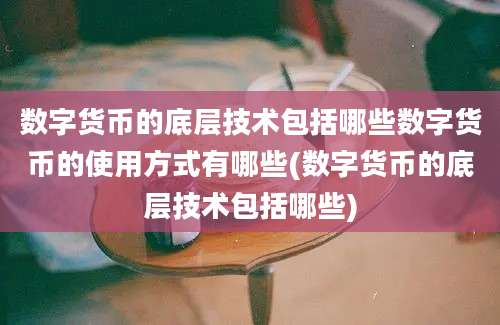 数字货币的底层技术包括哪些数字货币的使用方式有哪些(数字货币的底层技术包括哪些)