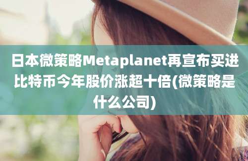 日本微策略Metaplanet再宣布买进比特币今年股价涨超十倍(微策略是什么公司)