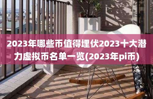 2023年哪些币值得埋伏2023十大潜力虚拟币名单一览(2023年pi币)