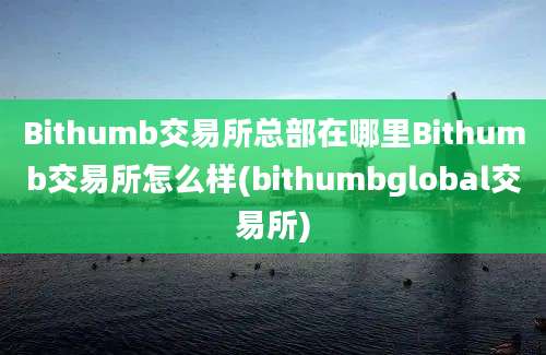 Bithumb交易所总部在哪里Bithumb交易所怎么样(bithumbglobal交易所)