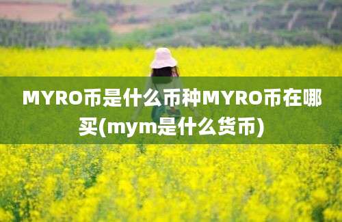 MYRO币是什么币种MYRO币在哪买(mym是什么货币)