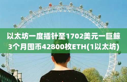 以太坊一度插针至1702美元一巨鲸3个月囤币42800枚ETH(1以太坊)