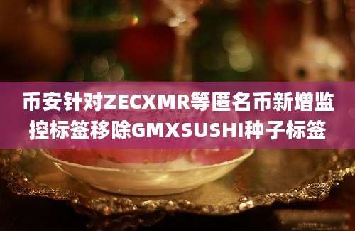 币安针对ZECXMR等匿名币新增监控标签移除GMXSUSHI种子标签