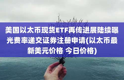 美国以太币现货ETF再传进展陆续曝光费率递交证券注册申请(以太币最新美元价格 今日价格)