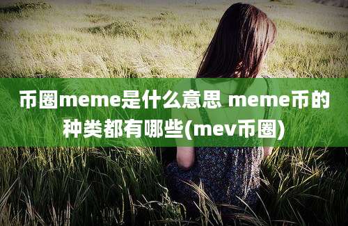 币圈meme是什么意思 meme币的种类都有哪些(mev币圈)