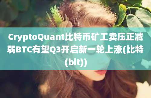 CryptoQuant比特币矿工卖压正减弱BTC有望Q3开启新一轮上涨(比特(bit))