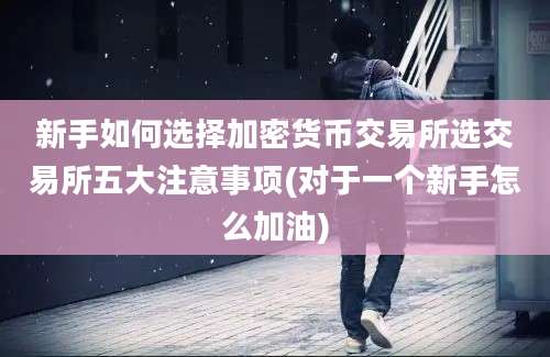 新手如何选择加密货币交易所选交易所五大注意事项(对于一个新手怎么加油)