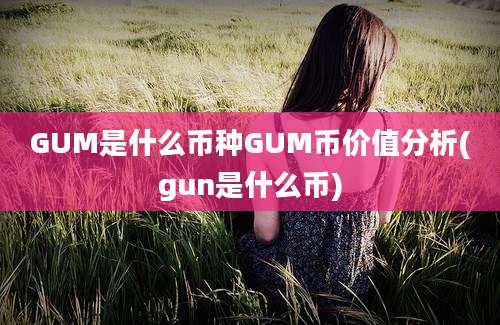 GUM是什么币种GUM币价值分析(gun是什么币)