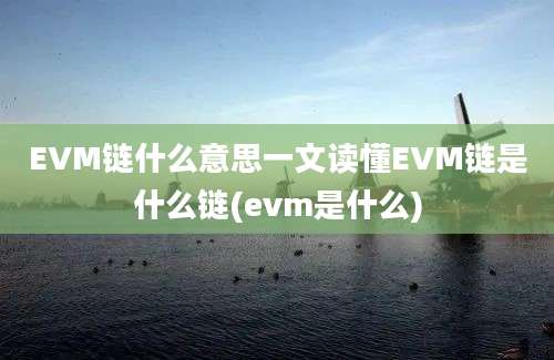 EVM链什么意思一文读懂EVM链是什么链(evm是什么)