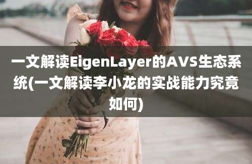 一文解读EigenLayer的AVS生态系统(一文解读李小龙的实战能力究竟如何)