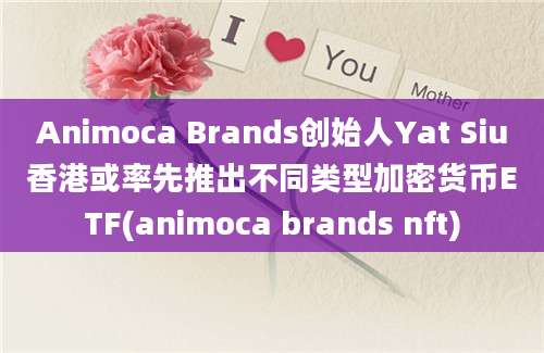 Animoca Brands创始人Yat Siu香港或率先推出不同类型加密货币ETF(animoca brands nft)