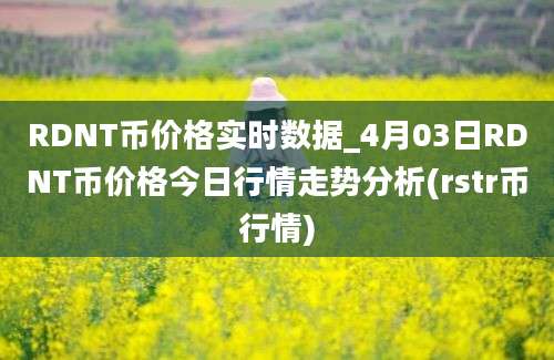 RDNT币价格实时数据_4月03日RDNT币价格今日行情走势分析(rstr币行情)