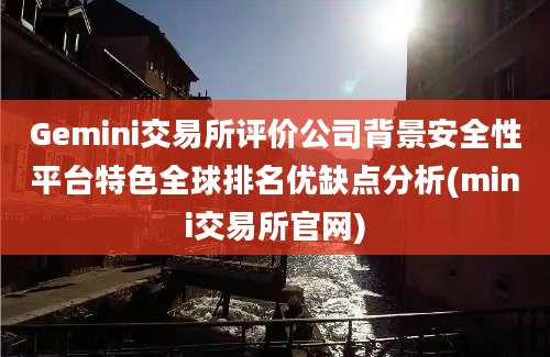 Gemini交易所评价公司背景安全性平台特色全球排名优缺点分析(mini交易所官网)