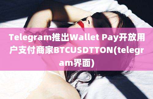 Telegram推出Wallet Pay开放用户支付商家BTCUSDTTON(telegram界面)