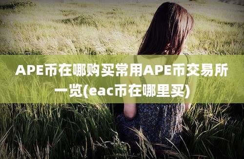 APE币在哪购买常用APE币交易所一览(eac币在哪里买)