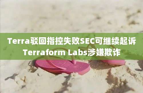 Terra驳回指控失败SEC可继续起诉Terraform Labs涉嫌欺诈