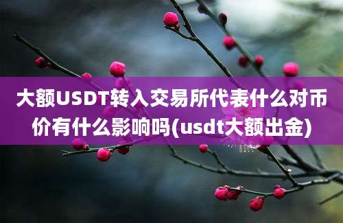 大额USDT转入交易所代表什么对币价有什么影响吗(usdt大额出金)