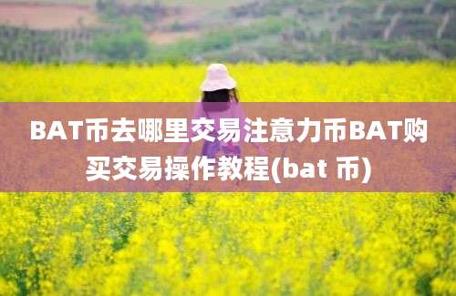 BAT币去哪里交易注意力币BAT购买交易操作教程(bat 币)