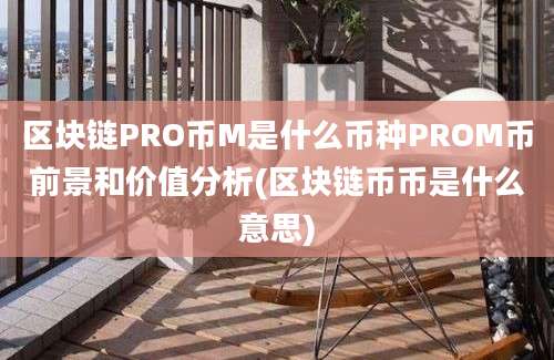 区块链PRO币M是什么币种PROM币前景和价值分析(区块链币币是什么意思)