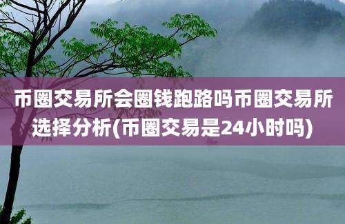 币圈交易所会圈钱跑路吗币圈交易所选择分析(币圈交易是24小时吗)