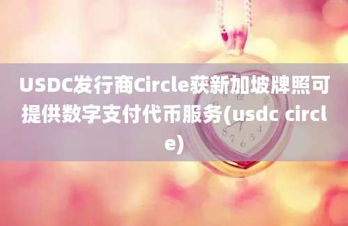 USDC发行商Circle获新加坡牌照可提供数字支付代币服务(usdc circle)