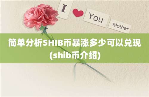 简单分析SHIB币暴涨多少可以兑现(shib币介绍)