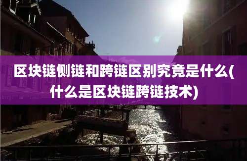 区块链侧链和跨链区别究竟是什么(什么是区块链跨链技术)