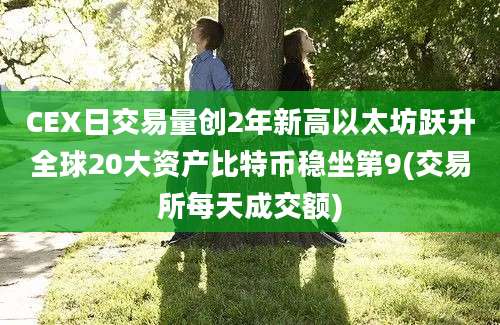 CEX日交易量创2年新高以太坊跃升全球20大资产比特币稳坐第9(交易所每天成交额)