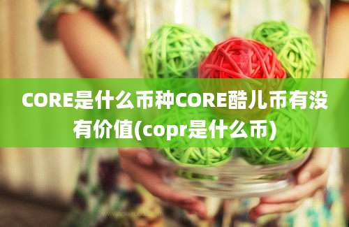 CORE是什么币种CORE酷儿币有没有价值(copr是什么币)