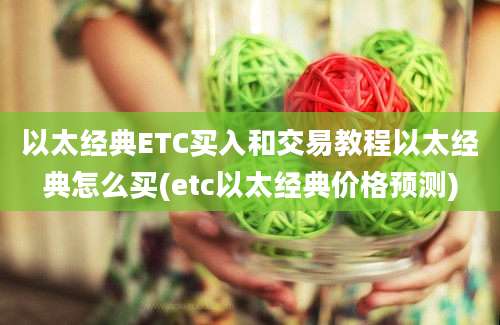 以太经典ETC买入和交易教程以太经典怎么买(etc以太经典价格预测)