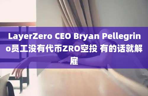 LayerZero CEO Bryan Pellegrino员工没有代币ZRO空投 有的话就解雇