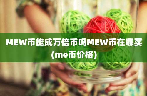 MEW币能成万倍币吗MEW币在哪买(me币价格)