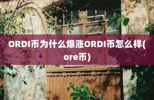 ORDI币为什么爆涨ORDI币怎么样(ore币)