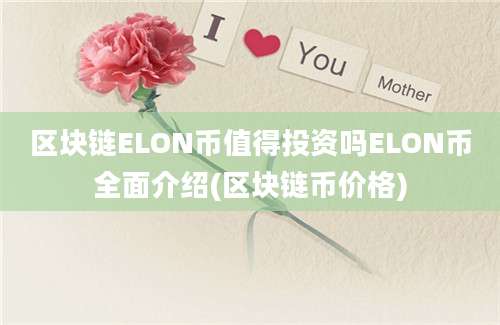 区块链ELON币值得投资吗ELON币全面介绍(区块链币价格)