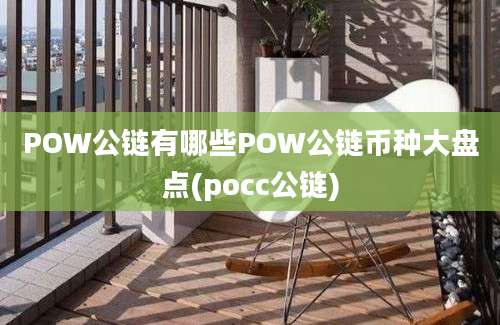 POW公链有哪些POW公链币种大盘点(pocc公链)