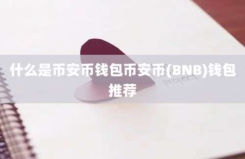 什么是币安币钱包币安币(BNB)钱包推荐