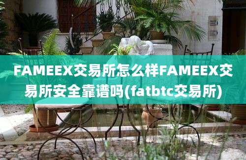 FAMEEX交易所怎么样FAMEEX交易所安全靠谱吗(fatbtc交易所)