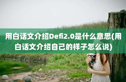 用白话文介绍Defi2.0是什么意思(用白话文介绍自己的样子怎么说)